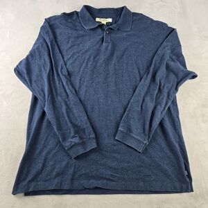 Tommy Bahama Polo Shirt XL Blue Outdoors Long Sleeve Preppy